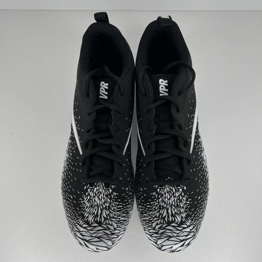 Nike Vapor Varsity Black and White Low Top Football Turf Cleats Men's Size 13 - Picture 5 of 9